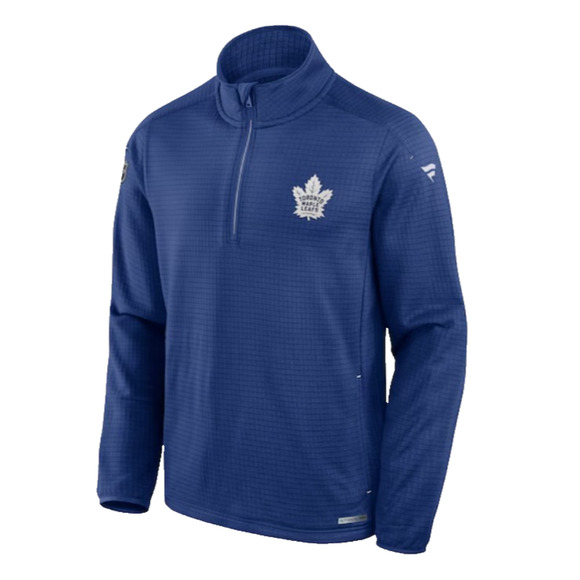 Fanatics Pro Rink Toronto Maple Leafs Mens Blue Quarter Zip Shirt XL Hockey NHL - Picture 3 of 11